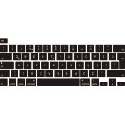 Resim Arabulalaca Macbook Pro 13'inc 2020 A2251 A2289 Silikon Klavye Koruyucu Türkçe Siyah 