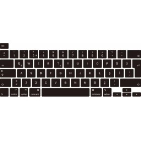 Resim Arabulalaca Macbook Pro 13'inc 2020 A2251 A2289 Silikon Klavye Koruyucu Türkçe Siyah 