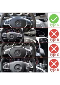 Resim Mercedes A B C E Gla Kırmızı F1 Kulakçık Pedal W177 W246 W204 W212 Kırmızı 