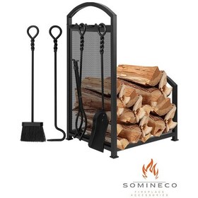 Resim 5 Li Ithal Metal Odunluklu Tel Detaylı Şömine Maşa Aksesuar Ss012 