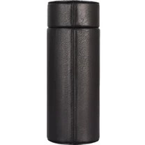 Resim Xhang Taşınabilir Cedar Ahşap Çizgili Seyahat Deri Puro Humidor Kılıf Higrometre ile 5cts | Puro Aksesuarları (Yurt Dışından) 