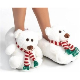 Resim Twigy Twıgy Yy0292 Kutup Beyaz Kadın Sessiz Taban Kışlık Panduf Beyaz 