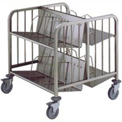 Resim Electrolux Professional 2 Taraflı Ve 2 Katlı Tabak Arabası 300 Tabak. Yükseklik=835 MM PTR300T 