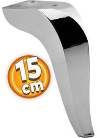 Resim Badem10 Harvey Lüks Mobilya Kanepe Sehpa Tv Ünitesi Koltuk Ayağı 15 Cm Krom Baza Ayakları 