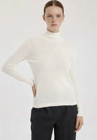 Resim Ekru Balıkçı Yaka Kadın Kazak - EKRU / 40 