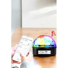Resim Kompakt Tasarımlı, Telefon Kontrollü Disko Topu Işıkları - Lisinya 