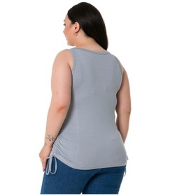Resim Disentis Büyük Beden Kalın Askılı Yanları Tünelli Viskon Açık Gri Body-açık Gri 