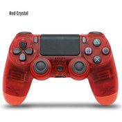 Resim PS4 Uyumlu V2 Kablosuz PS4 Uyumlu Kol Kırmızı Kristal Joystick 