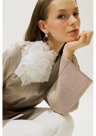 Resim Manuka Luna Çiçek Broş Ekru Ekru 