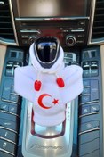Resim KYLE XM Beyaz Ay Yıldız Türk Bayragı Polar Vites Kılıfı Araç Aksesuarı Kapşonlu Vites Poları Sweatshirt 