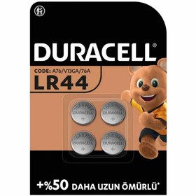 Resim Duracell LR44 1.5V Alkalin Düğme Pil (4 Adet) (DRCL-2199) 