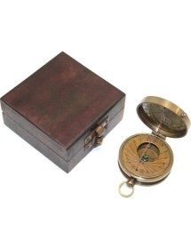 Resim Ahşap Kutulu Pirinç Pusula KSK123 