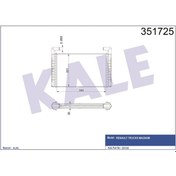 Resim KALE 351725 KALORİFER AL/BRZ RENAULT TRUCKS MAGNUM 335×226×32 