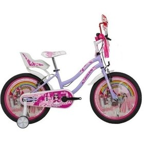 Resim Bisan Queen Kız Çocuk Bisikleti 30cm V 20 Jant Lila Pembe Lila 
