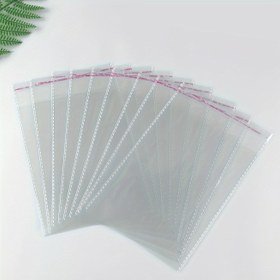 Resim Takı Hediye Paketleme İçin Şeffaf OPP Plastik Poşetler, 50/100/200/500/1000 Adet, Dayanıklı Polipropilen, Ofis ve Ev Malzemeleri, Çeşitli Boyutlar 