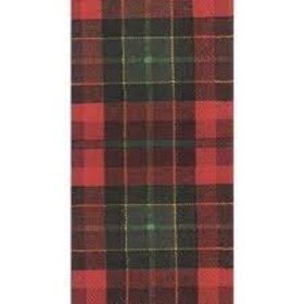 Resim Kırmızı Ekose Dikdörtgen Peçete 