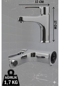 Resim 590-1 Lavabo Bataryası Lüks Ağır Tip Sabit Banyo Lavabo Musluğu Siyah Beyaz Gold Krom Krom 