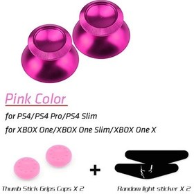 Resim Pembe-2 Adet Alüminyum Analog Thumbstick Thumbsticks Siyah Ps4 Denetleyicisi Ps4010 İçin 