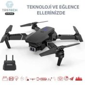 Resim Çift Kameralı Drone LED Işıklı Wifi App ve Uzaktan Kumanda Kontrollü Quadcopter Katlanabilir Şarjlı 