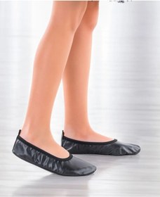 Resim CEYDA SHOES Siyah Gösteri Ayakkabısı Bale, Foklar Pisipisi Ayakkabı Babet 