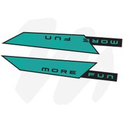 Resim Cf Moto 450sr Kuyruk Sticker Etiket Modeli Siyah Turkuaz More Fun Üçgen 