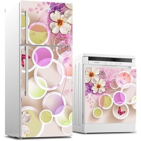 Resim Buzdolabı Ve Bulaşık Makinası Beyaz Eşya Sticker Kaplama Renkli Y 