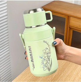 Resim Willowhaven Yeşil 800ml Paslanmaz Çelik Termos Matara Kapaklı Ve Saplı Seyahat Ofis 