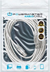 Resim Powermaster 5 Metre Yazıcı Kablosu Usb 2.0 Yazıcı Tüm Yazıcılara Uyumlu 
