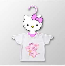 Resim Kişiye Özel Hello Kitty Tasarımlı Ahşap Çocuk Elbise Askısı - 1 Çok Renkli 
