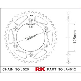 Resim Honda CRF 250 R RK Aluminyum Arka Dişli A4012-49 (2011-2018) 