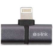 Resim S-Link Sl-Ta30M Lightning Gümüş Metal Gövde 2 İn 1 Şarj+Kulaklık Çevirici 