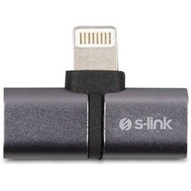 Resim S-Link Sl-Ta30M Lightning Gümüş Metal Gövde 2 İn 1 Şarj+Kulaklık Çevirici 
