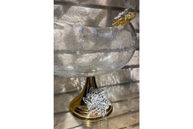 Resim Çatlatma Cam Ayaklı Sunumluk 25 cm 