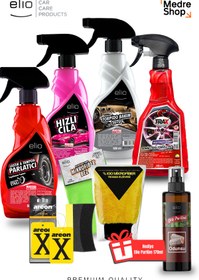 Resim Medre Kimya Elio Ultra Araç Bakım Seti: Hızlı Cila, Lastik & Tampon Parlatıcı, Torpido Bakım Sütü 