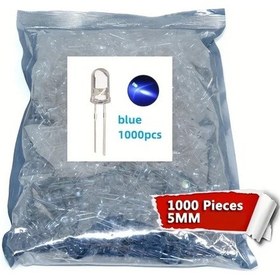 Resim Dashanshop 1000 Adet Ultra Parlak 5mm Led Tüp Mavi 36v Düşük Voltaj Dıy Projeler Aydınlatma 