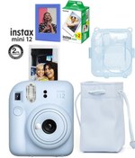 Resim Fujifilm Instax Mini 12 Fotoğraf Makinesi-20li Film-Büzgülü Kılıf-Simli Koruyucu Kılıf ve Mıknatıslı Çerçeve 