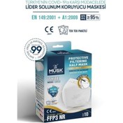 Resim Musk Ffp3 Maske N99 Beyaz Renk 10 Adet 