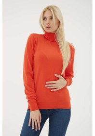 Resim Baıkçı Yaka Kazak Orange 001 
