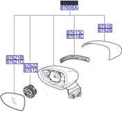 Resim Kia Rio Dikiz Ayna Komple Sol Orjinal | 876101W320 