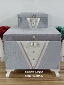 Resim Hasret Çeyiz Söz Nişan Bohça Gelin Damat Çeyiz Sandık 2li 0105g 