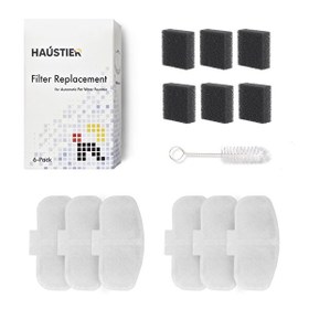 Resim Haustier WF009L/WF009LS/WF009L-W/Wf009LS-M Otomatik Kedi Su Sebilleri İle Uyumlu Su Sebili Filtre Seti - 6 Adet 