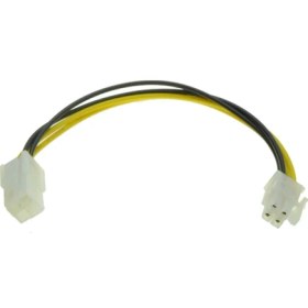 Resim Alfais 5116 4 Pin Atx Cpu Power Supply Dişi Erkek 12V Uzatma Güç Kablosu 