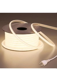 Resim Neon Şerit Led 220 Volt Esnek Silikonlu Aydınlatma + Fiş Dahil 4 Mt-4000k Diğer 