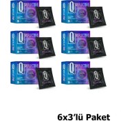 Resim Q Reflective 3'Lü Kremli Tırtıklı Prezervatif 6'Lı Set 