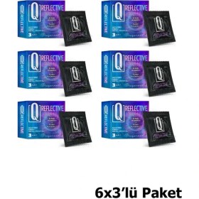 Resim Q Reflective 3'Lü Kremli Tırtıklı Prezervatif 6'Lı Set 