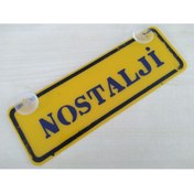 Resim Genel Markalar Sarı Dekor Plaka - Nostalji (22X7,5CM) Vantuzlu Pleksi, Dekor Levha, Sarı Plaka 