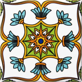 Resim Can Seramik 10*10 cm Cç-91 Kütahya Çini Karo ( 5'li 1 Paket ) 