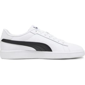 Resim PUMA Smash 3.0 L 390987-11 ERKEK Beyaz-Siyah-Gold Günlük Sneaker Ayakkabı 