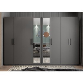 Resim Padova 8 Kapaklı Dolap Gardırop Füme 