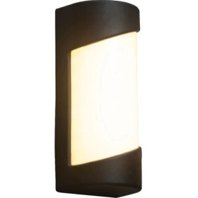 Resim 24W LED Oval Aplik, Banyo, Teras, Veranda, Balkon, Siyah 